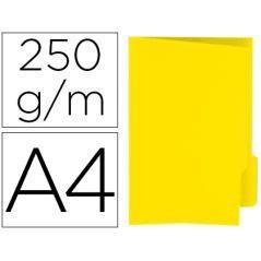Subcarpeta cartulina gio din a4 pestaña derecha 250 g/m2 amarillo PACK 50 UNIDADES - Imagen 2