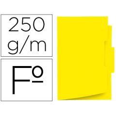 Subcarpeta cartulina gio folio pestaña central 250 g/m2 amarillo PACK 50 UNIDADES - Imagen 2