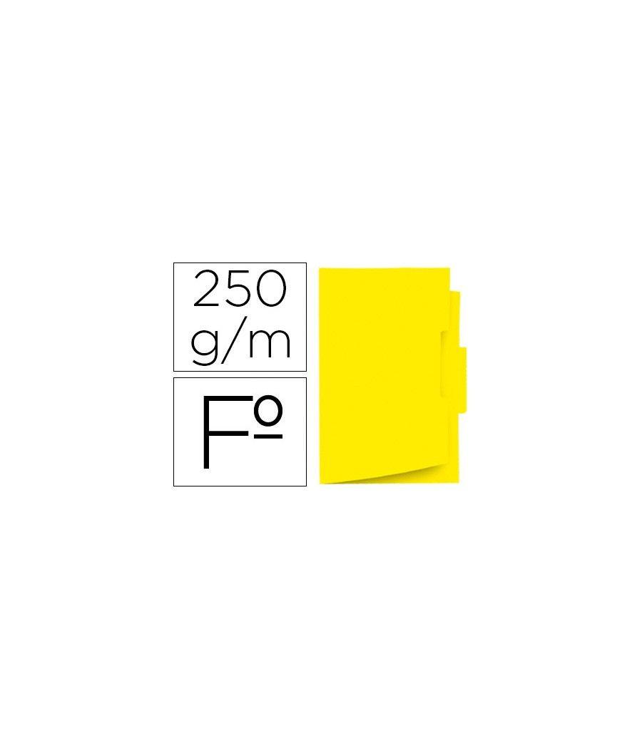 Subcarpeta cartulina gio folio pestaña central 250 g/m2 amarillo PACK 50 UNIDADES - Imagen 2