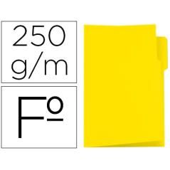 Subcarpeta cartulina gio folio pestaña izquierda 250 g/m2 amarillo PACK 50 UNIDADES - Imagen 2