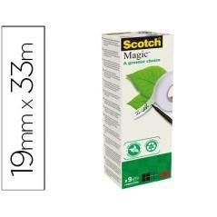 Cinta adhesiva scotch magic 33 mt x 19 mm pack de 9 unidades - Imagen 2