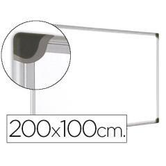 Pizarra blanca bi-office magnética maya w ceramica vitrificada marco de aluminio 200 x 100 cm con bandeja para - Imagen 2