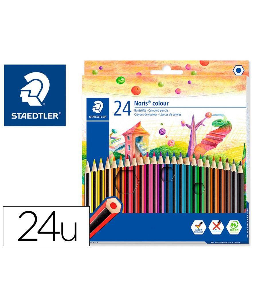 Lápices de colores staedtler wopex ecologico 24 colores en caja de cartón - Imagen 2