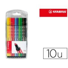 Rotulador stabilo acuarelable pen 68 estuche de 10 colores surtidos - Imagen 2