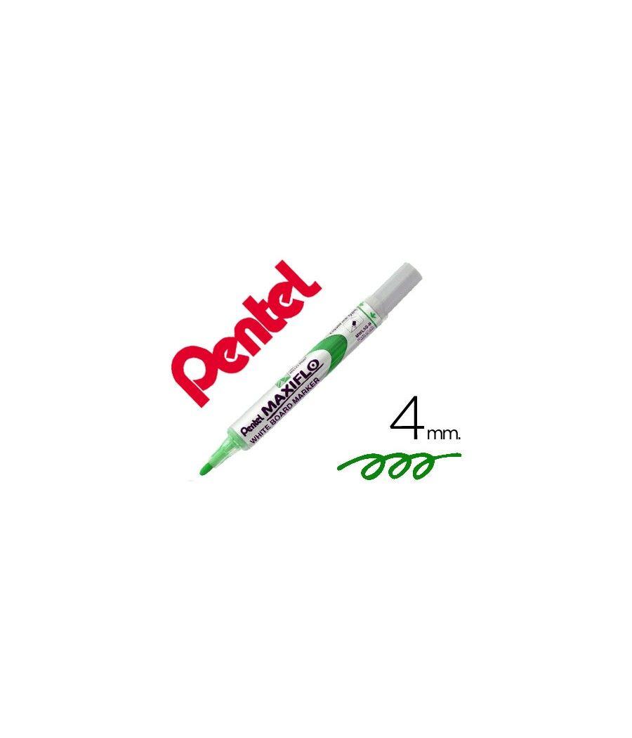 Rotulador maxiflo pentel para pizarra blanca color verde PACK 12 UNIDADES - Imagen 2