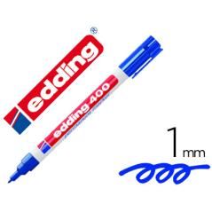 Rotulador edding marcador permanente 400 azul punta redonda 1 mm recargable PACK 10 UNIDADES