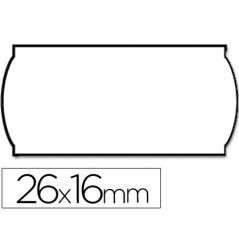 Etiquetas meto onduladas 26 x 16 mm blanca(adh.2) rollo de 1200 etiquetas troqueladas (p+t) para etiquetadora tovel