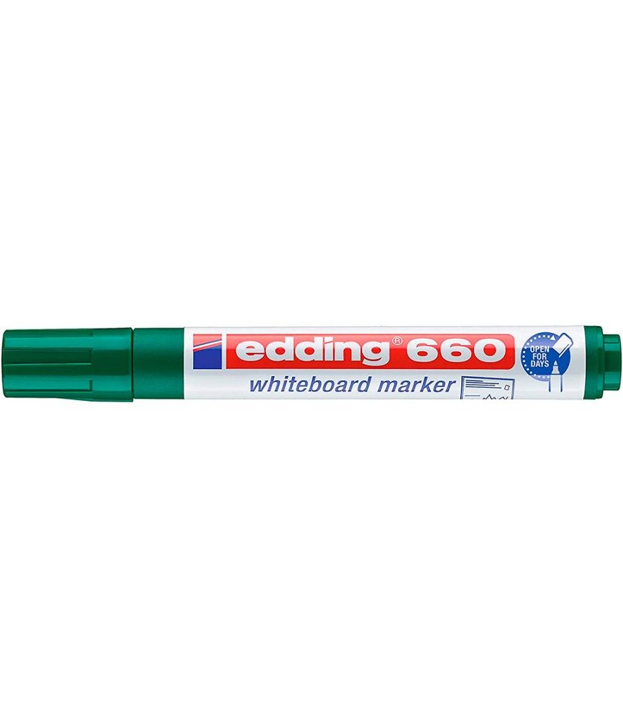 Rotulador edding para pizarra blanca 660 color verde punta redonda 1,5-3 mm PACK 10 UNIDADES - Imagen 5