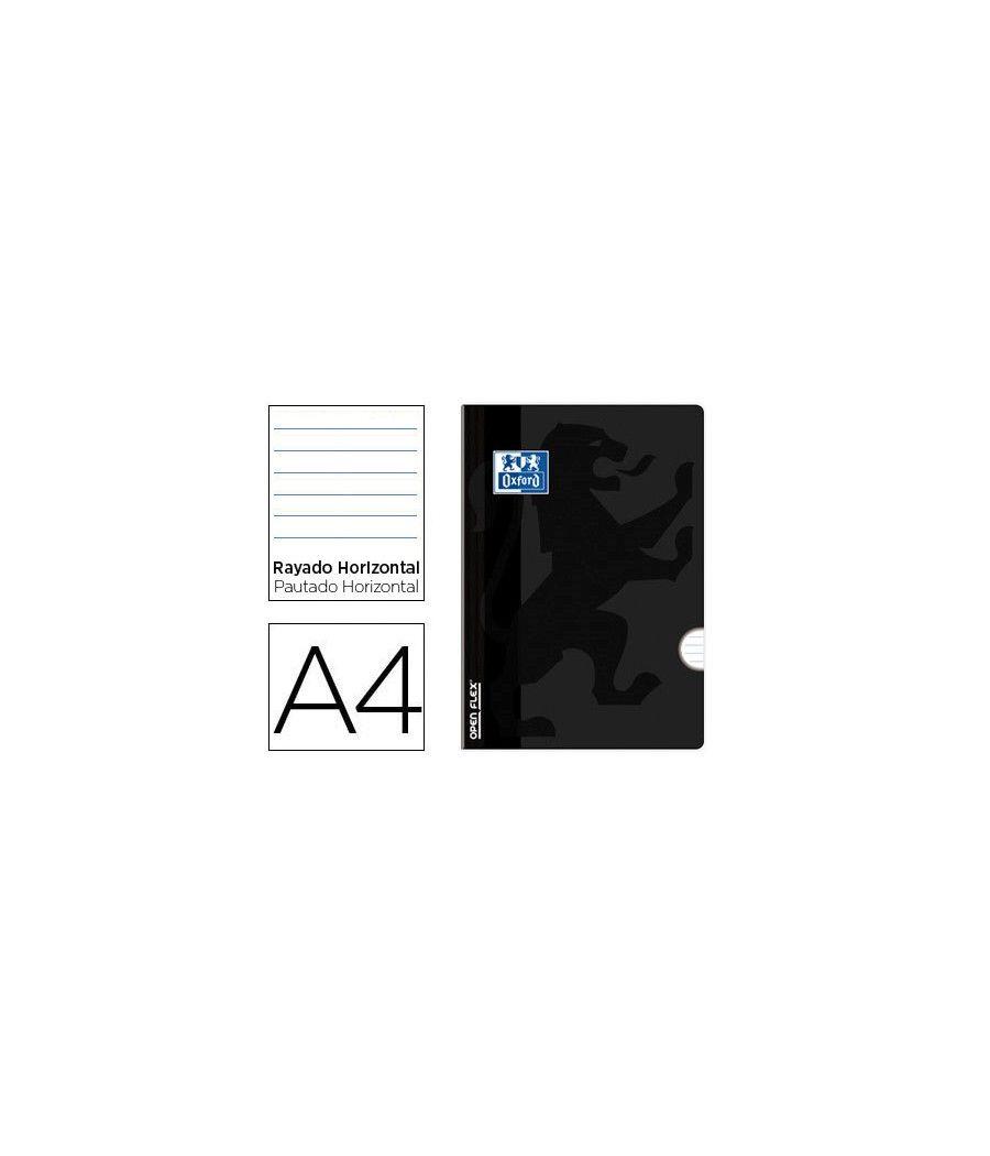 Libreta escolar oxford openflex tapa flexible optik paper 48 hojas din a4 rayado horizontal color negro PACK 10 UNIDADES - Image
