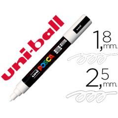 Rotulador uni posca marcador de pintura blanco punta redonda 1,8 a 2,5 mm PACK 6 UNIDADES