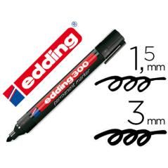 Rotulador edding marcador permanente 300 negro punta redonda 1,5-3 mm recargable PACK 10 UNIDADES - Imagen 2