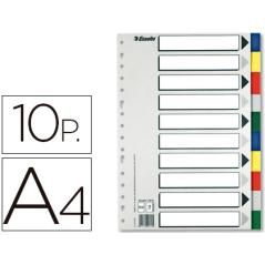Separador esselte plástico juego de 10 separadores din a4 con 5 colores multitaladro - Imagen 2