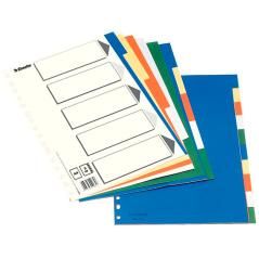 Separador esselte plástico juego de 10 separadores folio con 5 colores multitaladro - Imagen 4