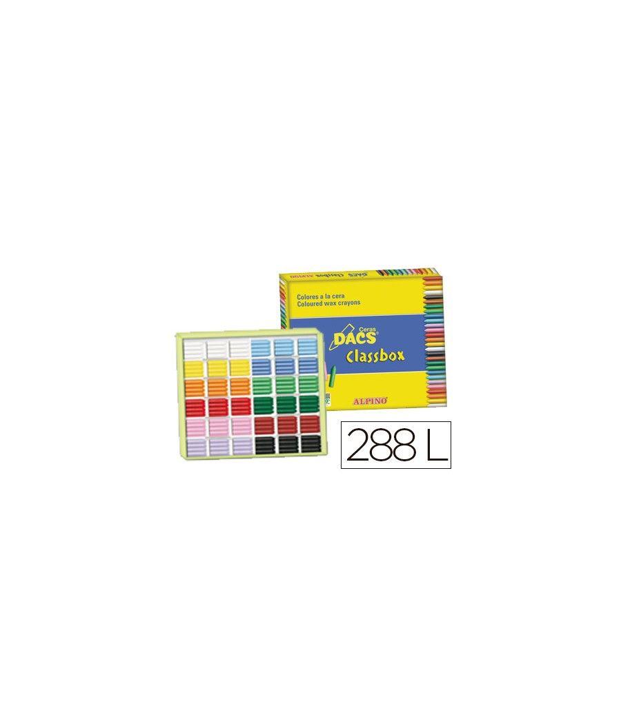 Lápices de cera dacs classbox caja de 288 unidades 12 colores surtidos - Imagen 2