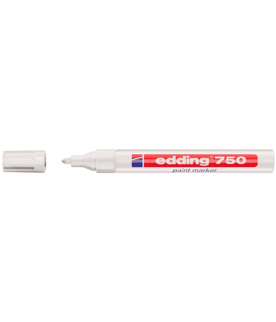 Rotulador edding punta fibra 750 blanco punta redonda 2-4 mm - Imagen 3