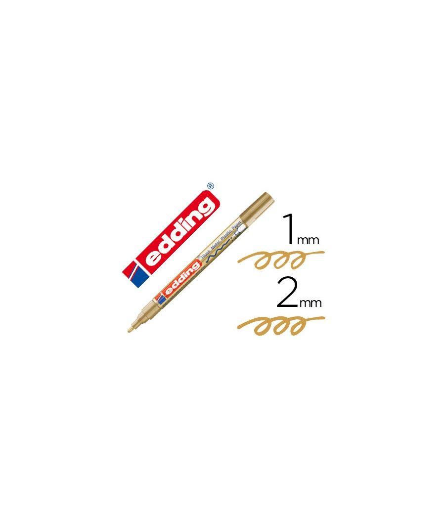 Rotulador edding punta fibra 751 oro punta redonda 1-2 mm PACK 10 UNIDADES - Imagen 2