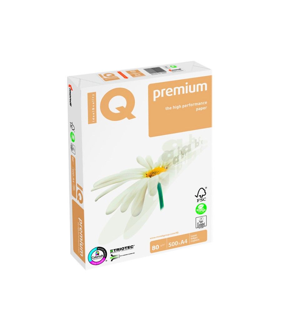 Papel fotocopiadora iq premium din a4 80 gramos paquete de 500 hojas - Imagen 4