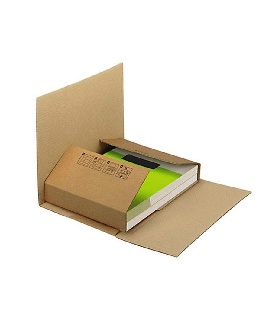 Caja para embalar q-connect libro medidas 400x290x75 mm espesor cartón 3 mm PACK 5 UNIDADES - Imagen 4