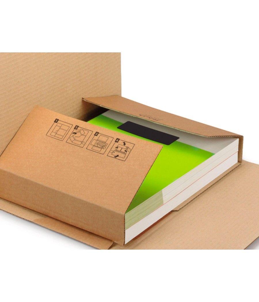 Caja para embalar q-connect libro medidas 400x290x75 mm espesor cartón 3 mm PACK 5 UNIDADES - Imagen 5