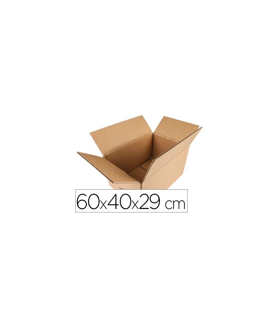 Caja para embalar q-connect americana medidas 600x400x290 mm espesor cartón 5 mm PACK 20 UNIDADES - Imagen 2