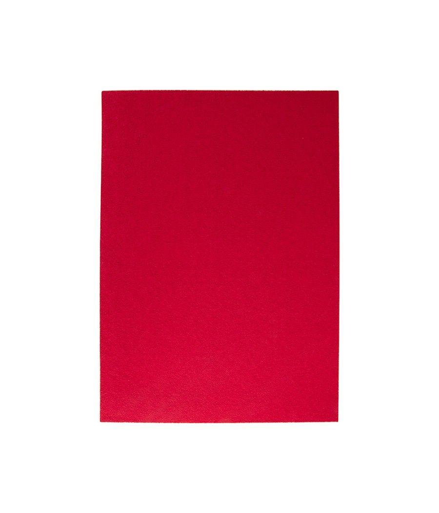 Goma eva liderpapel 50x70cm 60g/m2 espesor 2mm textura toalla rojo PACK 10 UNIDADES - Imagen 3