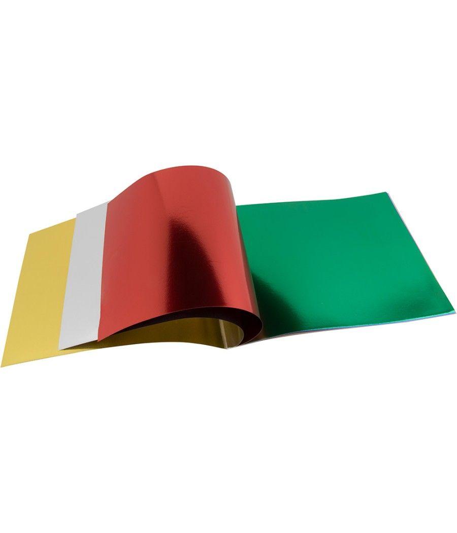 Bloc trabajos manuales liderpapel papel metalizado 240x315 mm 10 hojas colores surtidos - Imagen 6