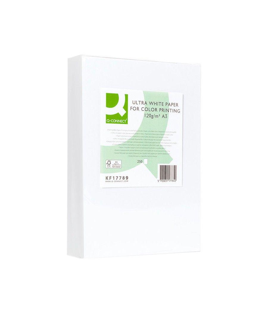 Papel fotocopiadora q-connect ultra white din a3 120 gramos paquete de 250 hojas - Imagen 5