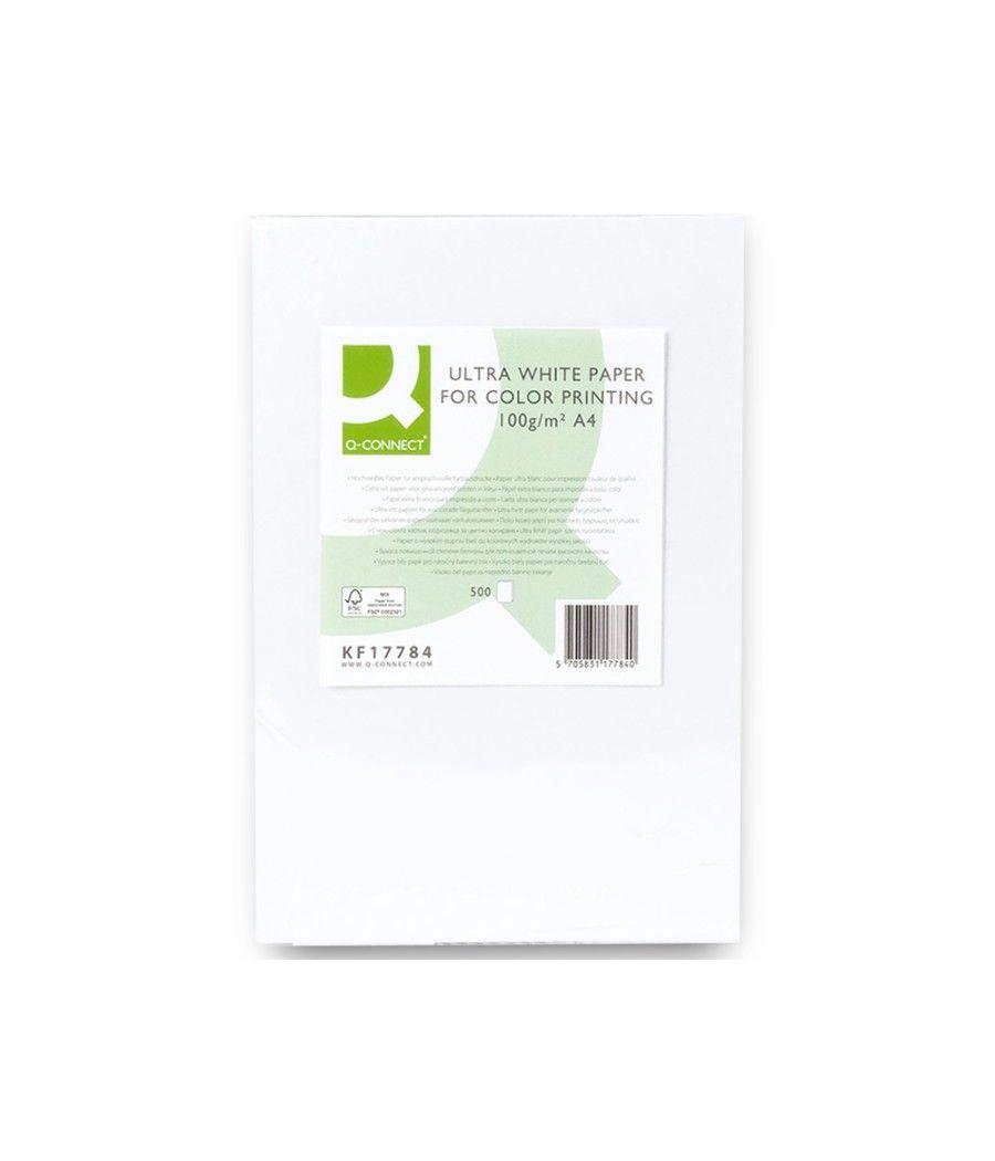 Papel fotocopiadora q-connect ultra white din a4 100 gramos paquete de 500 hojas - Imagen 4