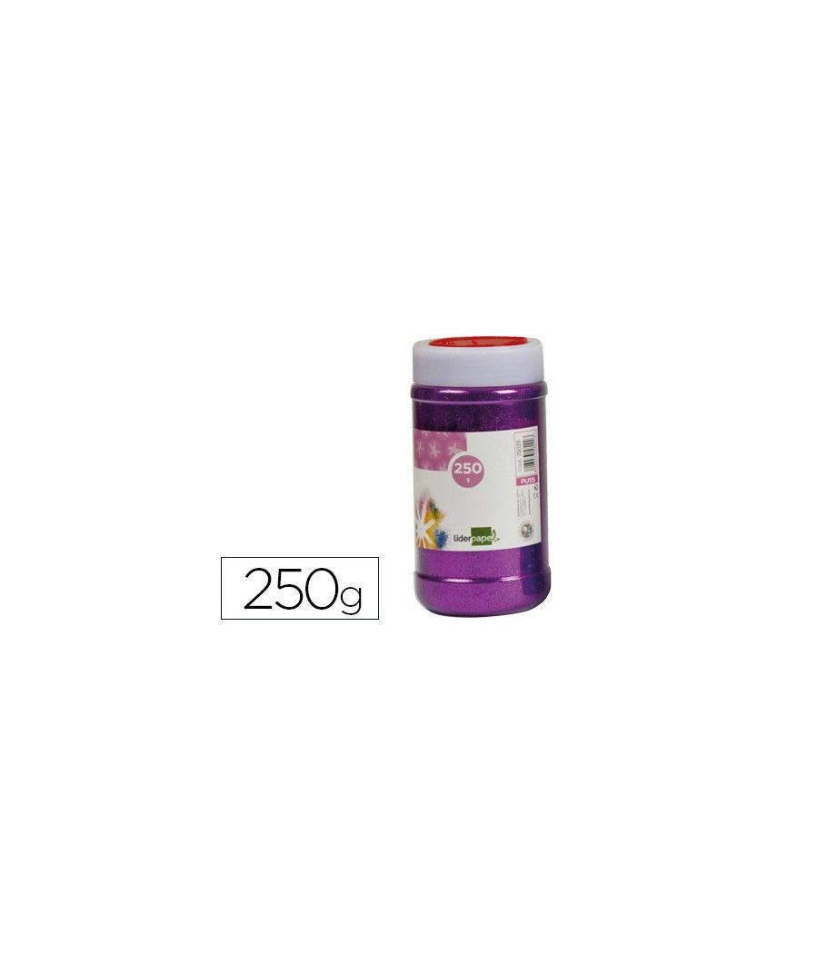 Purpurina liderpapel fantasía color violeta metalizado bote de 250 gr - Imagen 2