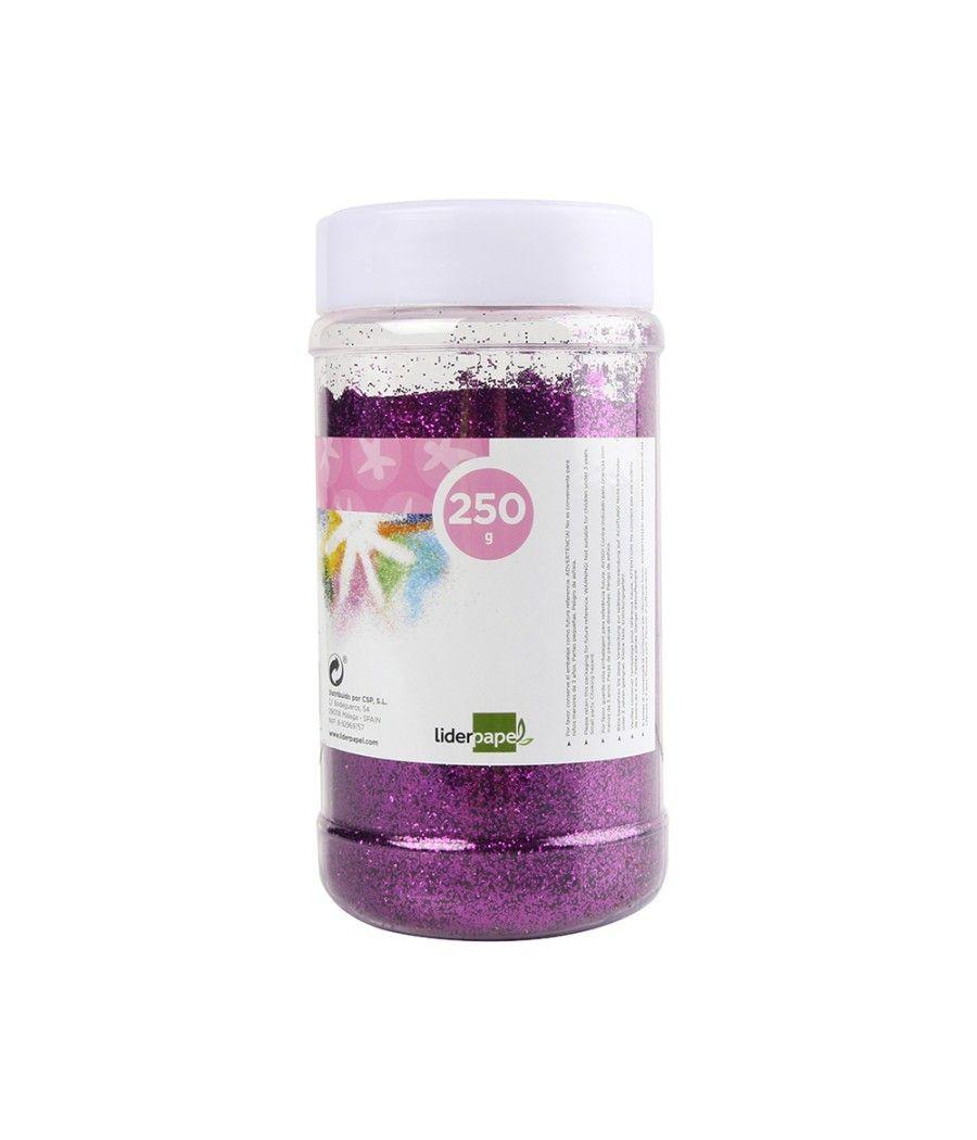 Purpurina liderpapel fantasía color violeta metalizado bote de 250 gr - Imagen 3