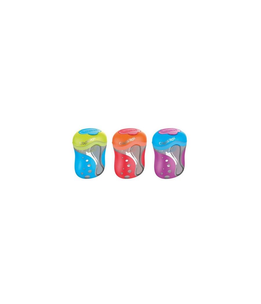 Sacapuntas color peps 2 usos con depósito colores surtidos PACK 24 UNIDADES - Imagen 2