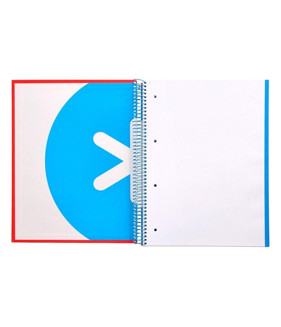 Cuaderno espiral liderpapel a4 micro antartik tapa forrada 120h 100 gr cuadro5mm 5 bandas 4 taladros colores surtidos s PACK 12 