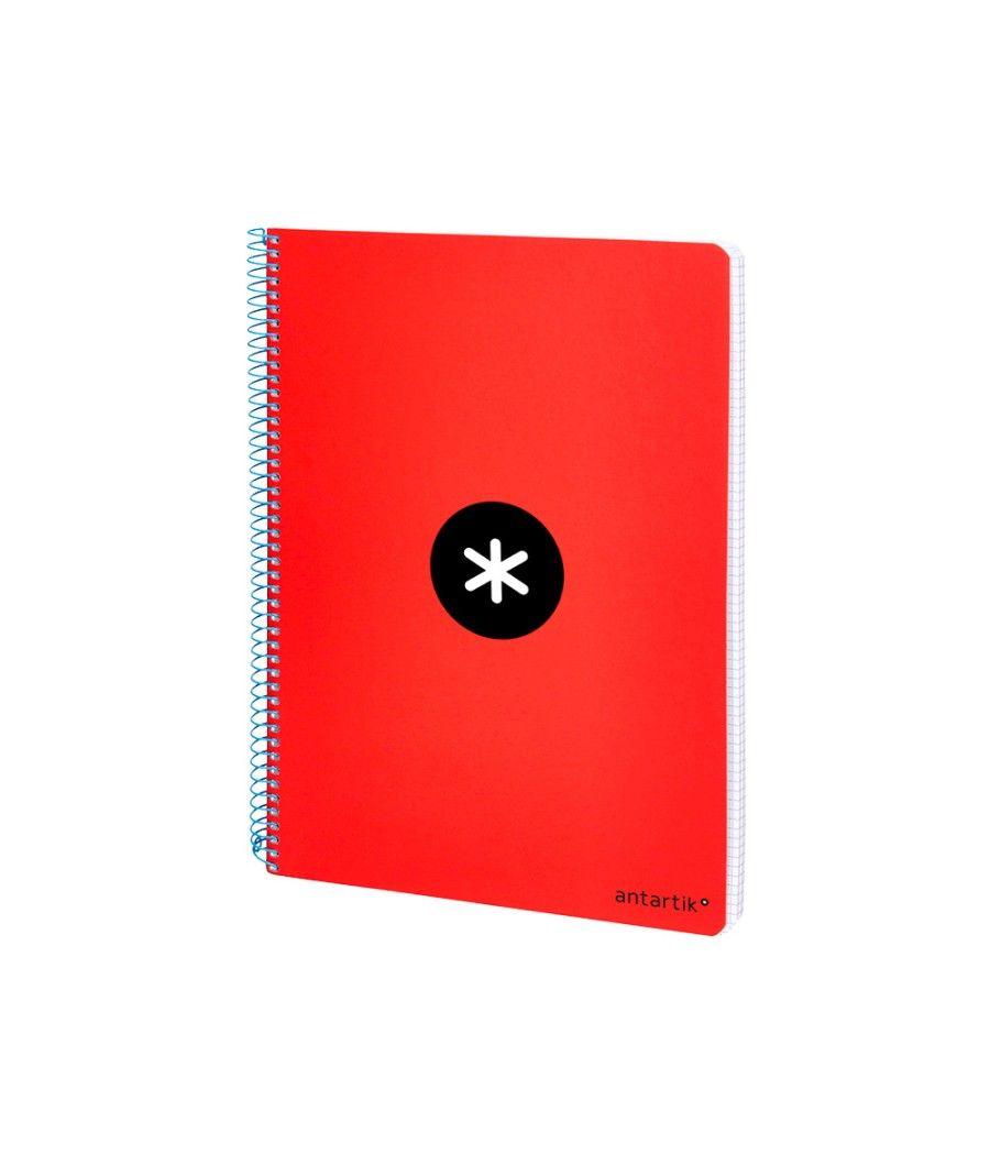Cuaderno espiral liderpapel a5 antartik tapa dura 80h 100 gr cuadro 5mm con margen color rojo - Imagen 5