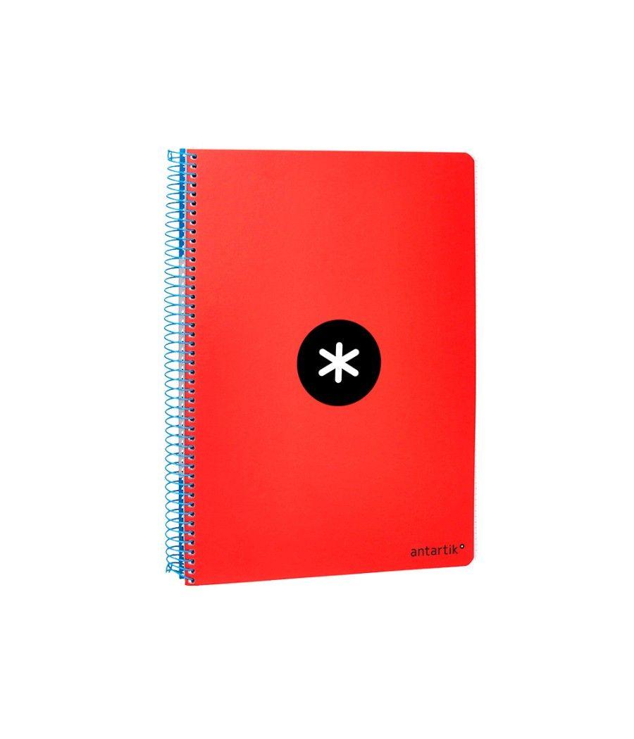 Cuaderno espiral liderpapel a5 antartik tapa dura 80h 100 gr cuadro 5mm con margen color rojo - Imagen 6