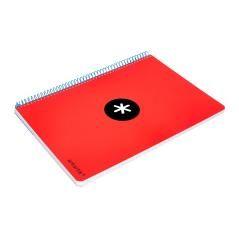 Cuaderno espiral liderpapel a5 antartik tapa dura 80h 100 gr cuadro 5mm con margen color rojo - Imagen 7