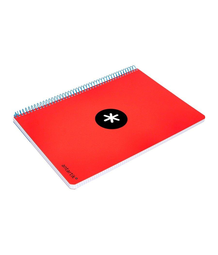 Cuaderno espiral liderpapel a5 antartik tapa dura 80h 100 gr cuadro 5mm con margen color rojo - Imagen 7