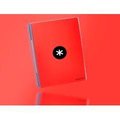 Cuaderno espiral liderpapel a5 antartik tapa dura 80h 100 gr cuadro 5mm con margen color rojo - Imagen 11
