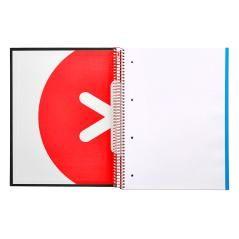 Cuaderno espiral liderpapel a4 micro antartik tapa forrada 120h 100 gr liso con bandas 4 taladros color negro - Imagen 8