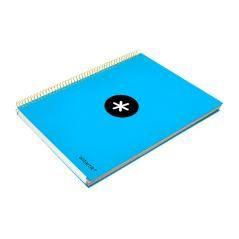 Cuaderno espiral liderpapel a4 micro antartik tapa forrada 120h 100 gr liso con bandas 4 taladros color azul - Imagen 7