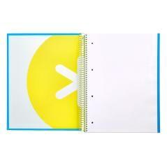 Cuaderno espiral liderpapel a4 micro antartik tapa forrada 120h 100 gr liso con bandas 4 taladros color azul - Imagen 8