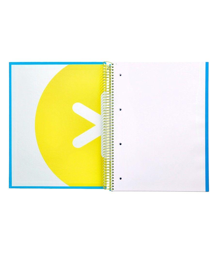 Cuaderno espiral liderpapel a4 micro antartik tapa forrada 120h 100 gr liso con bandas 4 taladros color azul - Imagen 8