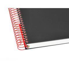 Cuaderno espiral liderpapel a5 micro antartik tapa forrada 120h 100 gr horizontal 5 bandas 6 taladros color negro - Imagen 9