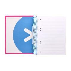 Cuaderno espiral liderpapel a5 micro antartik tapa forrada 120h 100 gr horizontal 5 bandas 6 taladros color rosa - Imagen 8