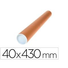 Tubo de cartón q-connect portadocumentos tapa plástico 40x430 mm - Imagen 2