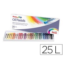 Lápices pentel oil pastel caja de 25 colores surtidos - Imagen 2