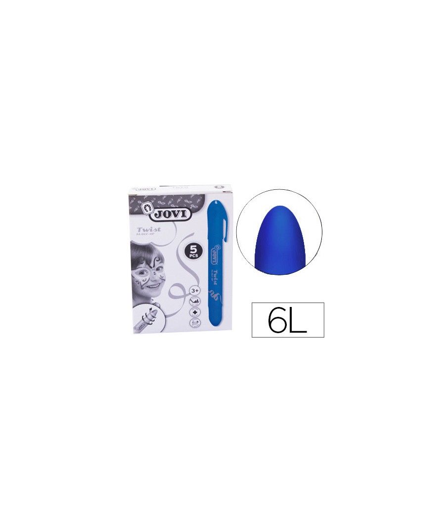 Barra de maquillaje jovi twist make-up azul caja de 5 unidades - Imagen 2