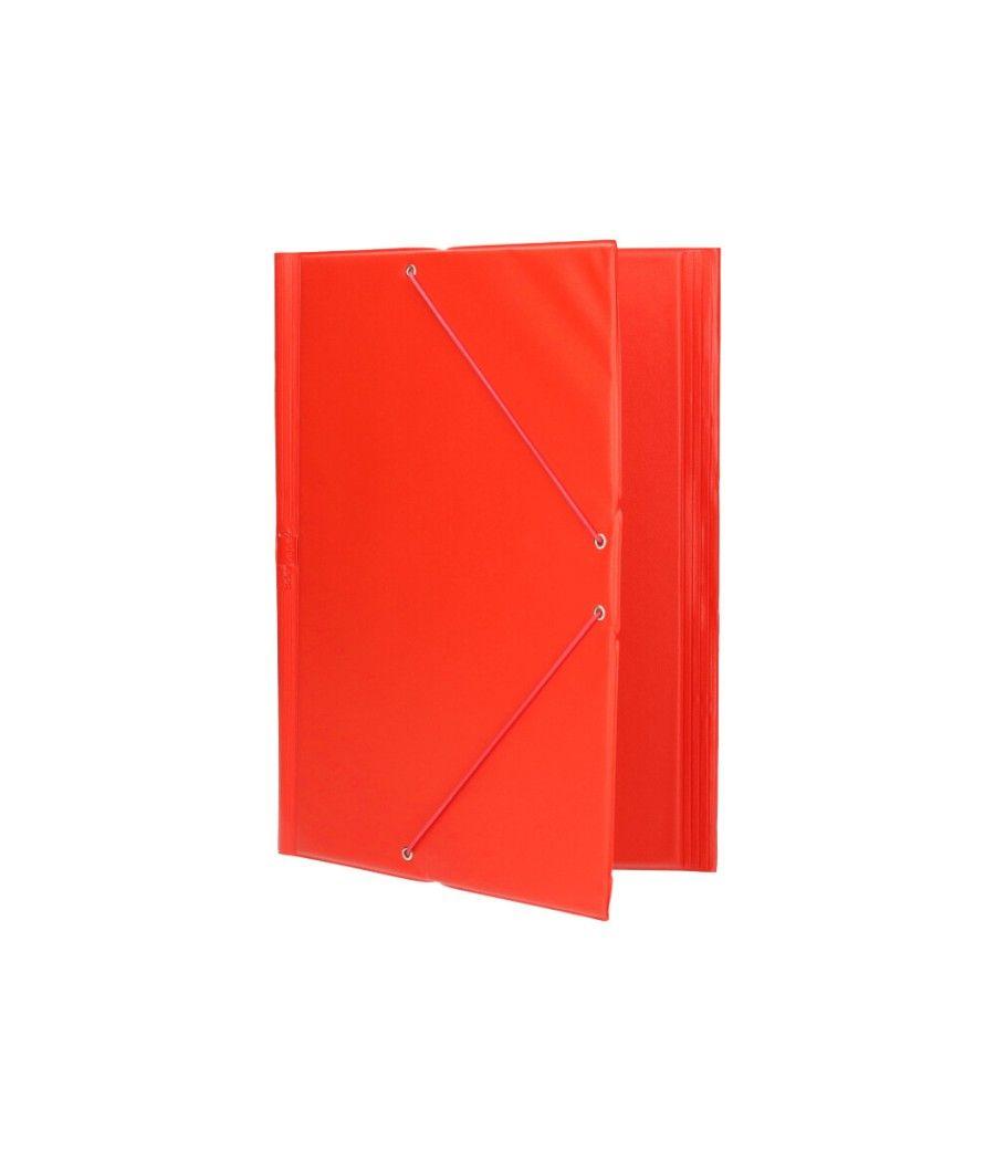 Carpeta liderpapel gomas plástico folio solapa color rojo - Imagen 6