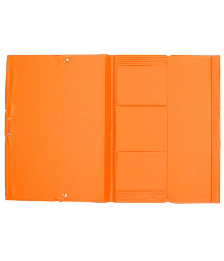 Carpeta liderpapel gomas plástico folio solapa color naranja - Imagen 5