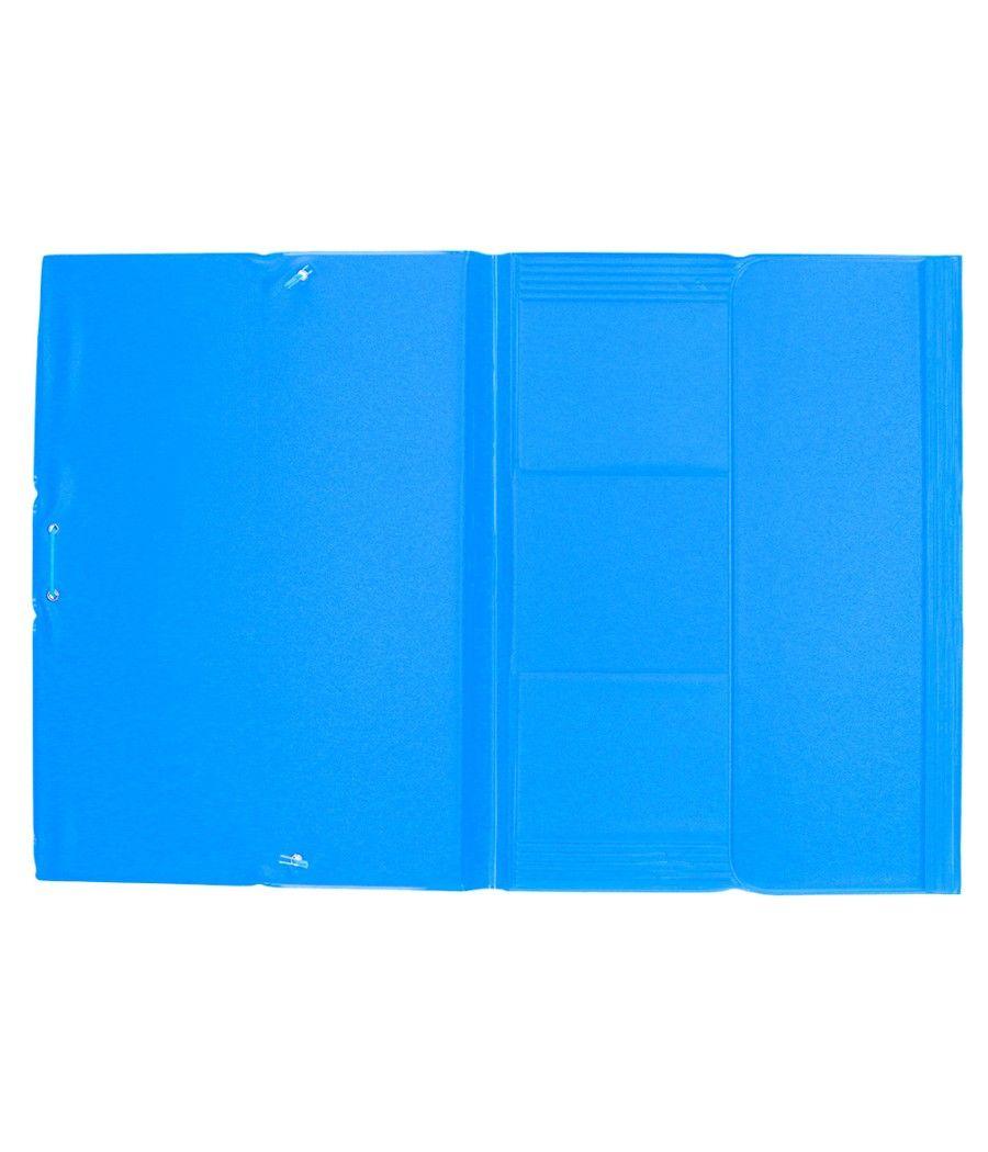 Carpeta liderpapel gomas plástico folio solapa color celeste - Imagen 5