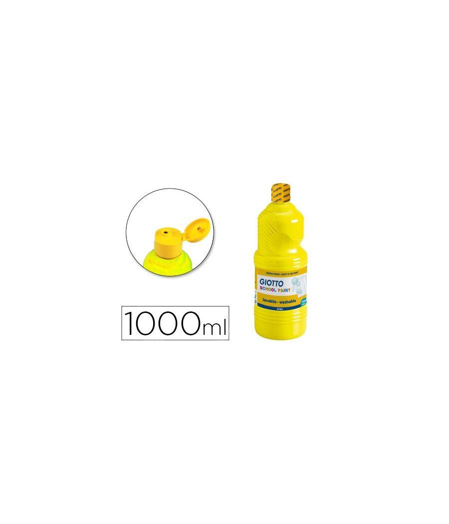 Tempera líquida giotto escolar lavable 1000 ml amarillo - Imagen 2